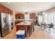 Kitchen with stainless steel appliances and island, offering a blend of functionality and modern design at 1266 Hamilton Dr, Greenwood, IN 46143