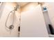 Modern bathroom shower with adjustable showerhead and white shower enclosure for easy maintenance at 1266 Hamilton Dr, Greenwood, IN 46143