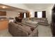 Comfortable living area with multiple couches connected to the kitchen and dining, perfect for entertaining guests at 2458 Bristol Dr, Franklin, IN 46131