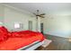 Bright main bedroom with a ceiling fan and neutral colors throughout at 3624 Newberry Rd, Plainfield, IN 46168