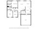 Clean floor plan showing layout of bedrooms, living area, kitchen and garage at 6623 Lakeknoll Dr, Indianapolis, IN 46220