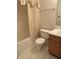 A well-lit bathroom features a sink, toilet, and shower/tub combination, designed for function at 7259 Registry Dr, Indianapolis, IN 46217