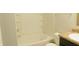 This bathroom features a soaking tub and a modern vanity with a sink at 11445 Congaree Way, Indianapolis, IN 46235