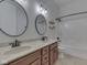 Bathroom featuring a double vanity and a bathtub at 3270 Cherokee Cir, Bargersville, IN 46106