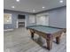 Basement game room with fireplace and pool table, offering a large space for recreation at 3270 Cherokee Cir, Bargersville, IN 46106