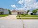 Charming brick home with a well-manicured front yard, beautiful landscaping, and an attached two-car garage at 5548 Glen Canyon Dr, Indianapolis, IN 46237
