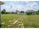 Grassy backyard with scattered bare patches and a view of neighboring houses at 7241 Glen Park Ln, Indianapolis, IN 46259