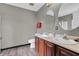 Bathroom featuring double sinks, a spacious vanity and modern fixtures at 793 Penny Ln, Pittsboro, IN 46167