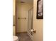 Bathroom includes a glass shower enclosure, towel rack, and accessible grab bar at 951 Plaza W Dr # 7B, Martinsville, IN 46151