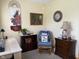 Sitting area offering a cozy glider chair and a charming decorative pillow at 951 Plaza W Dr # 7B, Martinsville, IN 46151