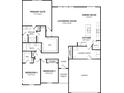 Detailed floor plan showcasing primary suite, gathering room, kitchen, and bedroom layout at 238 Chadford Ct, Indianapolis, IN 46229