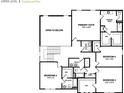 Upper level floor plan showcasing primary suite, additional bedrooms, bathrooms, and laundry area at 6902 Enclave Dr, McCordsville, IN 46055