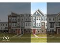 Charming townhouses with unique color schemes and landscaped yards offer inviting curb appeal at 7310 W County Road 600 Rd # 14-603, McCordsville, IN 46055