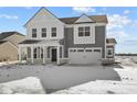 Charming two-story home featuring a covered porch, white trim and a two car garage at 4193 Bozeman Way, Bargersville, IN 46106