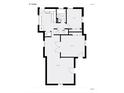 Detailed first floor plan showcases a spacious living room, two bedrooms, a bathroom, and a kitchen at 212 S Good Ave, Indianapolis, IN 46219