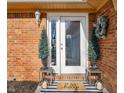 Inviting front entrance with a white door and hello mat at 3699 Lisa Ln, Plainfield, IN 46168