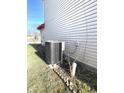 Exterior shot of central air conditioning unit at 621 Meadows Edge Ln, Indianapolis, IN 46217