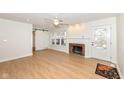 Spacious living room with hardwood floors and fireplace at 4621 E 37Th St, Indianapolis, IN 46218