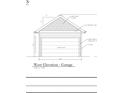 Detached garage with cedar shake gable and overhead door at 1426 Pleasant St, Indianapolis, IN 46203