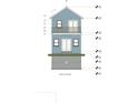 Two-story house with balcony and light blue siding at 1426 Pleasant St, Indianapolis, IN 46203