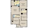 Second floor plan features owner's suite, bonus room, and two additional bedrooms at 4555 Nokes Pl, Indianapolis, IN 46235