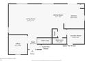 Two-story home floor plan, showing kitchen, living room, dining room, and bedrooms at 5632 Wild Horse Dr, Indianapolis, IN 46239