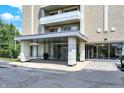 Stylish building entrance with modern canopy and landscaping at 3965 N Meridian St # Apt 6C, Indianapolis, IN 46208