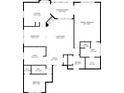 Detailed floorplan showcasing the layout, including the kitchen, living room, and primary bedroom at 4842 Ashbrook Dr, Noblesville, IN 46062