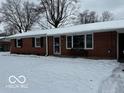 Brick ranch house covered in snow at 81 Middleton Rd, Franklin, IN 46131