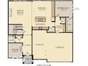 First floor plan displays a kitchen, great room, study, and garage at 3018 Vista View Dr, Greenwood, IN 46143