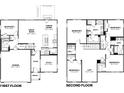 Two-story home floor plan, 5 bedrooms, 3 baths, and a 2-car garage at 6029 Card Blvd, Indianapolis, IN 46221