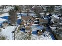 Aerial view of home with inground pool and large backyard at 868 N Raceway Rd, Indianapolis, IN 46234