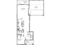 One-story floor plan featuring a great room, kitchen, and garage at 15929 Tharp Woods Dr, Fishers, IN 46037