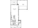 Main floor plan showcasing a kitchen, great room, and two-car garage at 13371 Vickery Ridge Dr, Fishers, IN 46037