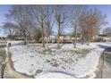Ranch home on corner lot with large yard and winter scene at 2054 Horizon Blvd, Greenwood, IN 46143
