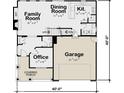 Main floor features a Gathering room, kitchen, dining room, office, and garage at 6020 Birchwood Ave, Indianapolis, IN 46220