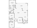 One-story floor plan with primary bedroom, two additional bedrooms, and an office at 201 S Mckinley St, North Salem, IN 46165