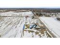 Aerial view of a house and property in a rural setting at 5920 E Neitzel Rd, Mooresville, IN 46158