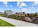 Landscaped entrance to the Hickory Run community at 9965 Redwood Peak Ln, Indianapolis, IN 46259