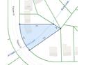 Aerial view showing lot dimensions and location near Buck Creek at 5619 Pappas Dr, Indianapolis, IN 46237