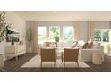 Bright and airy living room with large windows and a neutral color palette at 7213 Estes Dr, Indianapolis, IN 46239