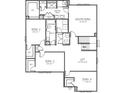 Two-story house floor plan with multiple bedrooms and bathrooms at 1175 Bevy Blvd, Danville, IN 46122
