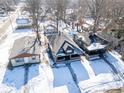 Aerial view of neighborhood homes in winter at 1307 W Congress Ave, Indianapolis, IN 46208