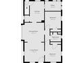 Two-bedroom home floor plan, shows kitchen and living room at 1307 W Congress Ave, Indianapolis, IN 46208