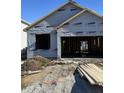 Exterior of a home under construction with a focus on framing and preparation for the facade at 1091 Tomahawk Pl, Martinsville, IN 46151