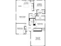Two-story home floor plan featuring three bedrooms, two baths, and a two-car garage at 2208 Walnut Frk Dr, Whitestown, IN 46075