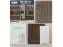 Material board showing brick, carpet, cabinets, and countertops at 4730 E Shadowbrook Dr, Camby, IN 46113
