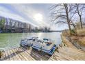 Pontoon boat docked near the lake at 459 W Lakeview Dr, Nineveh, IN 46164