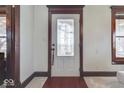 Front entry with a white door and decorative glass at 5750 W 300 N Rd, Bargersville, IN 46106