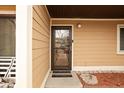 Front door entryway with a brown door and stone mat at 741 Ironwood Dr, Avon, IN 46123